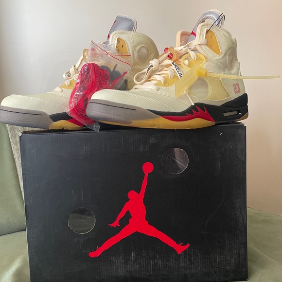 off white jordan 5 sail box